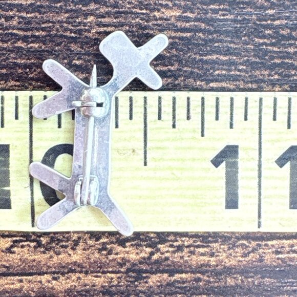 VTG Sterling Silver 925 Dog Arrow Native American Brooch Size 0.75" Length - Picture 7 of 8